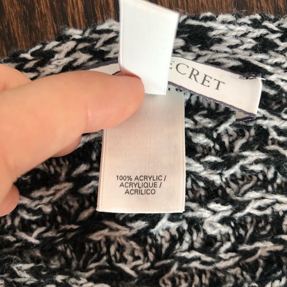 Victoria secret scarf black gray one size - Picture 4 of 5